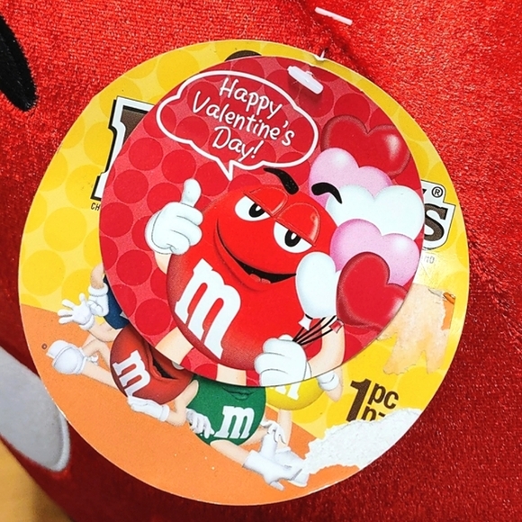 LG Plush M&M Red Cupid 24" Gemmy Tags 2010 Bow Arrow Standing Mars Candy - Picture 6 of 11